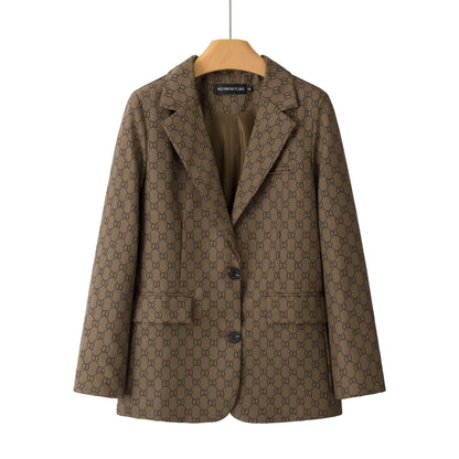 Women's Casual Chic Plaid Coat – Long Sleeve Pocket Jacket