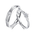 S925 sterling silver couple engagement ring