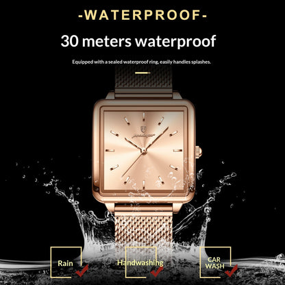 Womens Quartz Square Watch