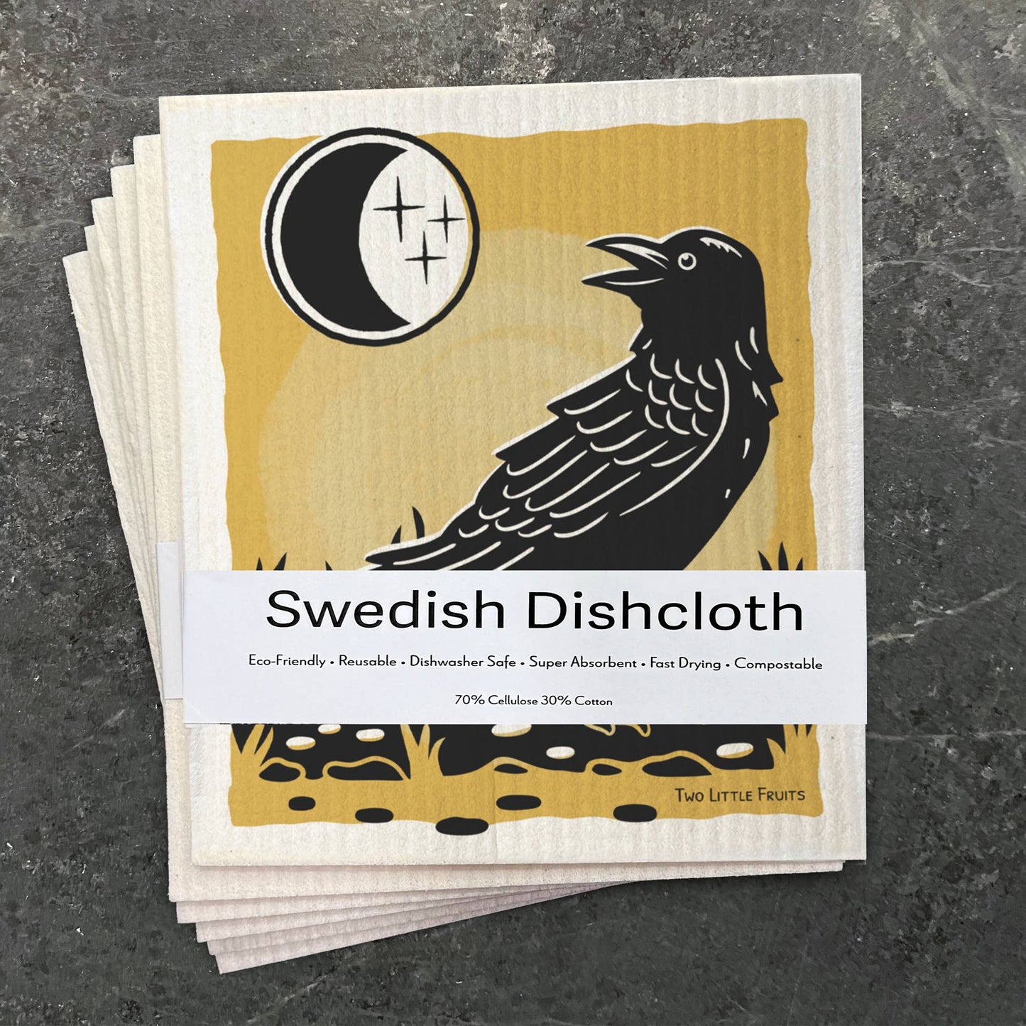 Crow Swedish Dishcloth