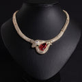 18K Gold "Petite Luxury" Snake-and-Bamboo-Knot Zircon Necklace