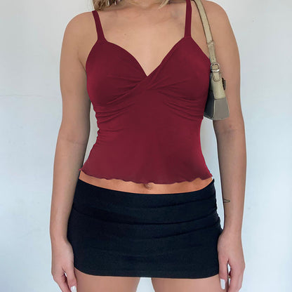 Women's Bow Camisole Backless Tank – Waist-Defining Elegance