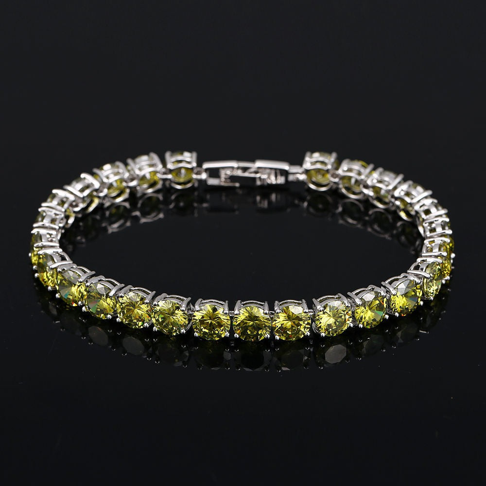 S925 Sterling Silver Lightweight Luxury Zircon Bracelet