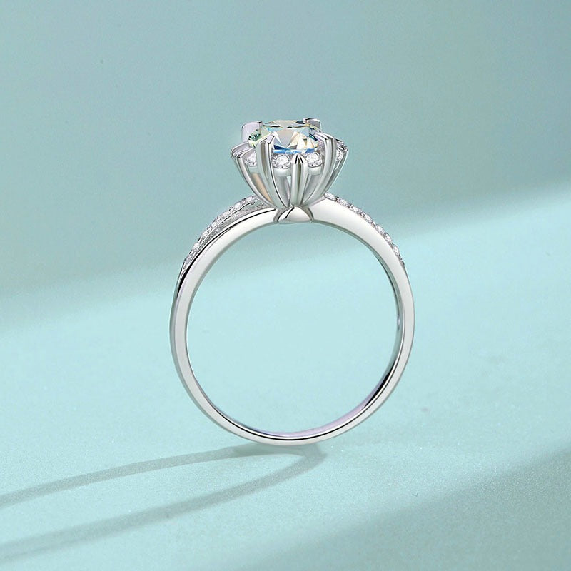 S925 Sterling Silver Snowflake Ring
