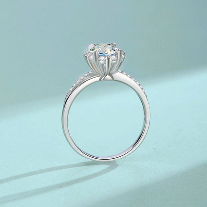 S925 Sterling Silver Snowflake Ring