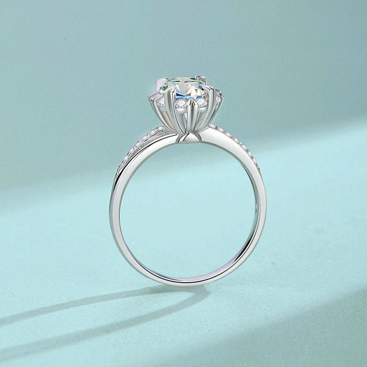S925 Sterling Silver Snowflake Ring