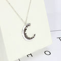 Light luxury moon rhinestone necklace