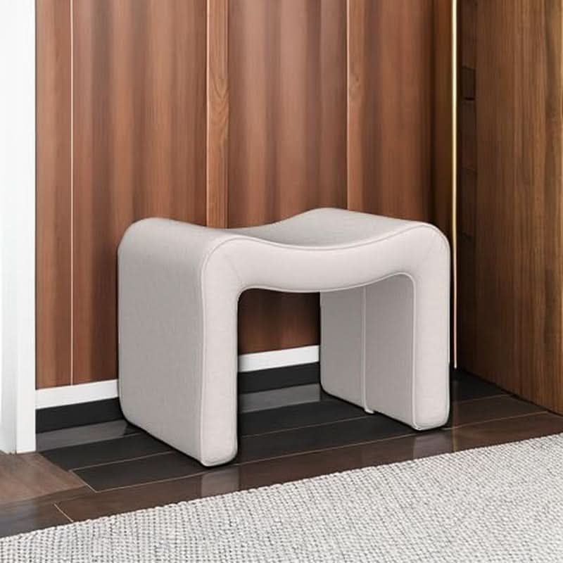 Large White Ottoman Footstool Multifunctional Living Room