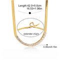 18k gold-plated titanium steel necklace with rhinestones