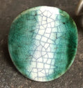Adjustable Ceramic Cocktail Ring With Cracked Glaze
