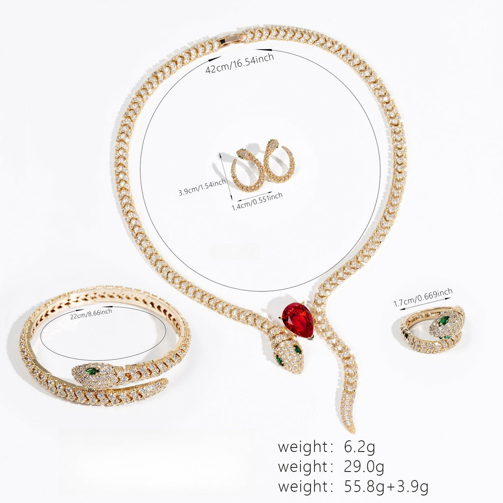 Stylish Retro Snake Necklace Set