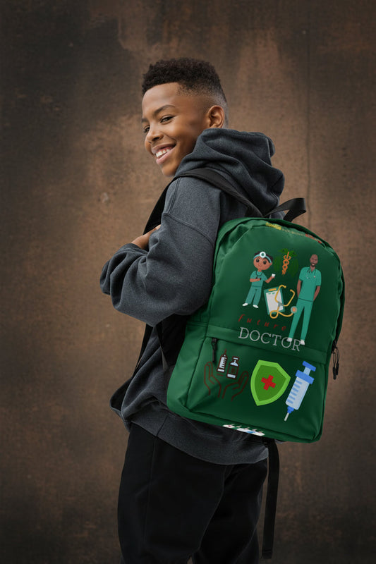 Young Gifted Black Future Doctor Backpack for Boys