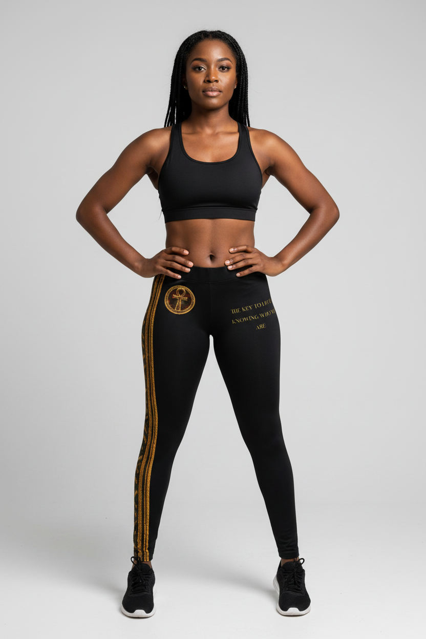 Ankh Energy High-Waist Stretch Leggings for Women
