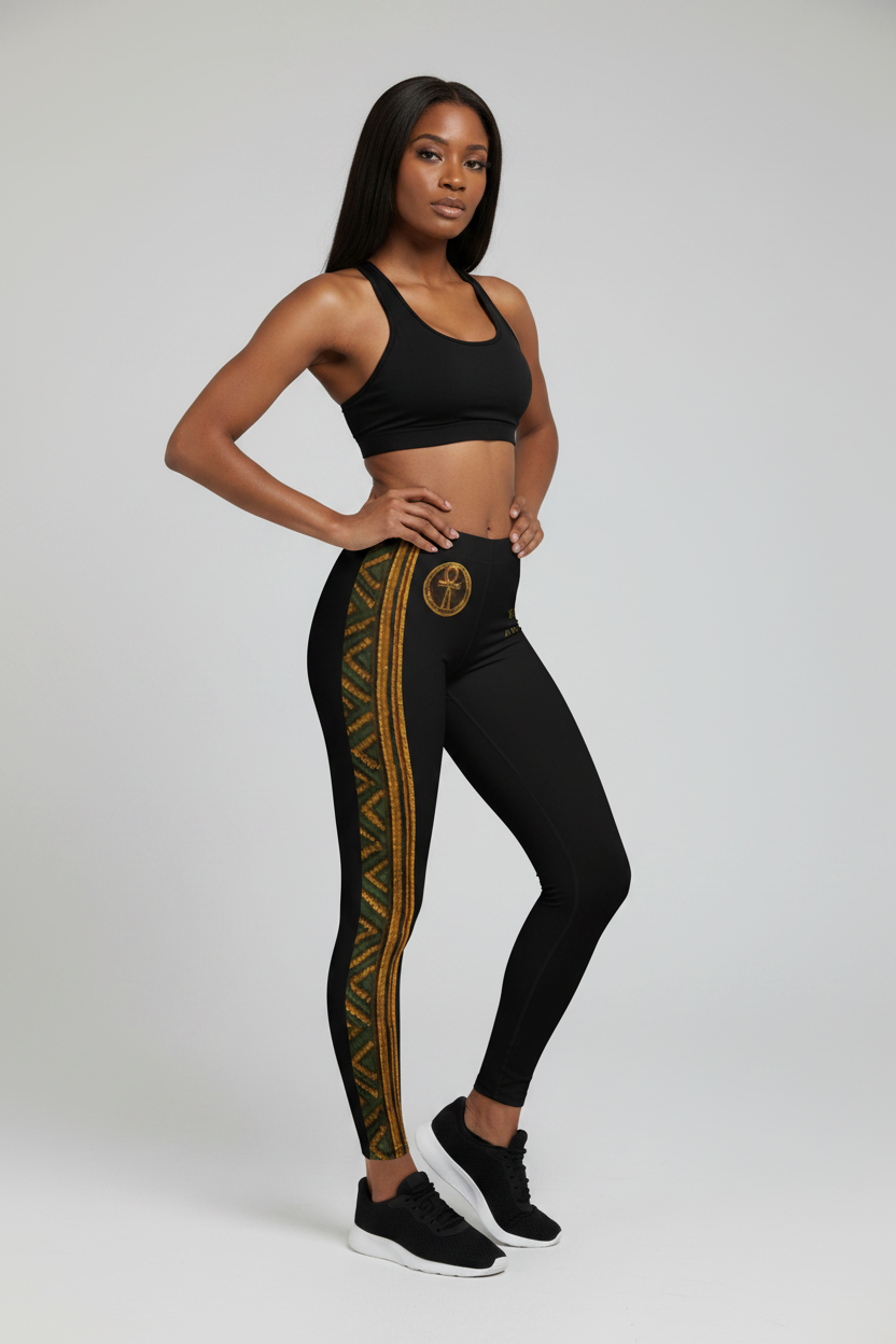 Ankh Energy High-Waist Stretch Leggings for Women