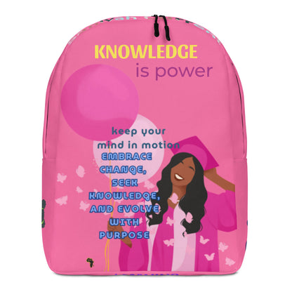 Keep Rising Knowledge Is Power Backpack for Girls