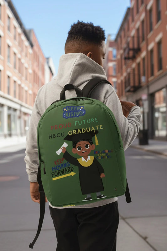 Young Gifted Black Proud Future HBCU Grad Backpack for Boys