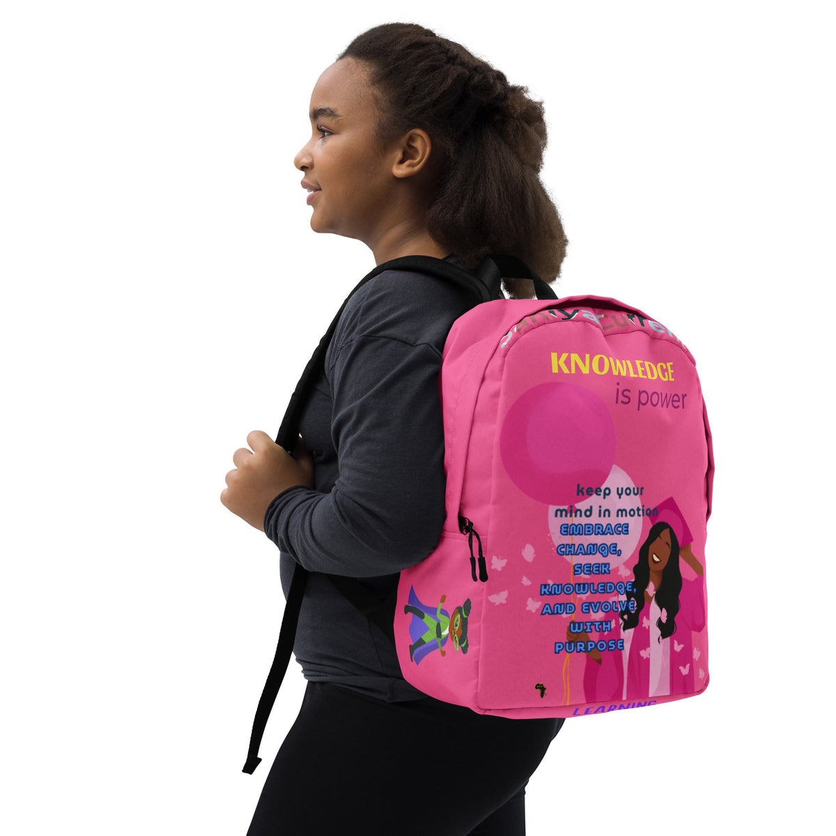 Keep Rising Knowledge Is Power Backpack for Girls