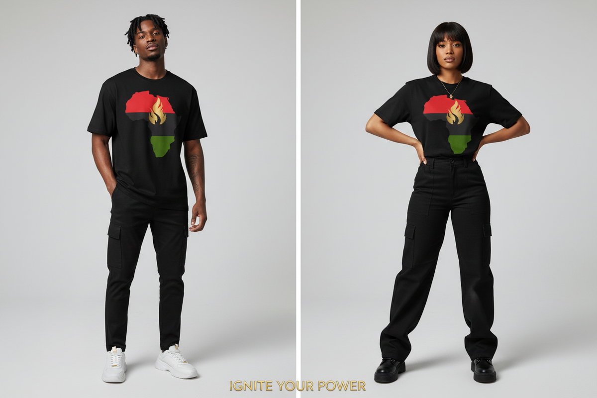 Lit from the Continent Adult Unisex Oversized Tee