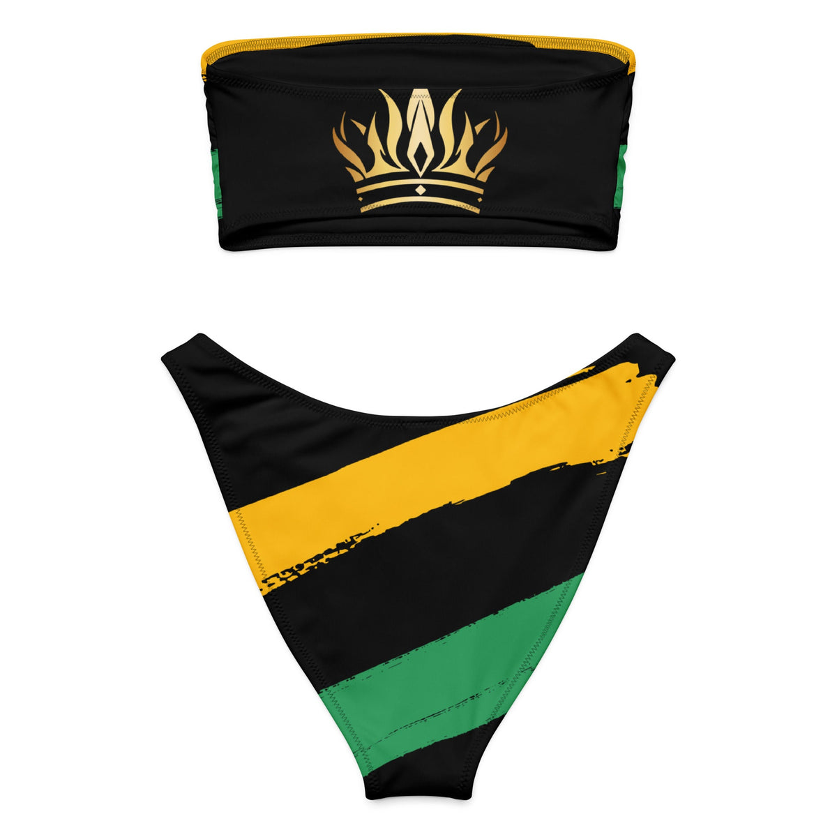 Jamaican Vibes Bandeau Bikini Set