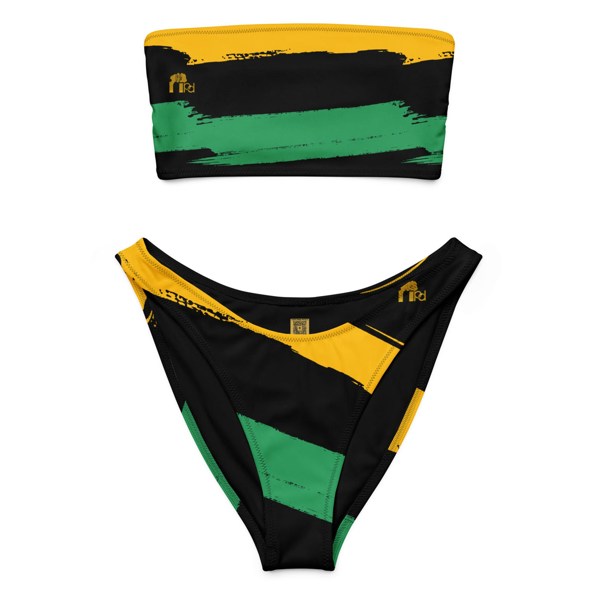 Jamaican Vibes Bandeau Bikini Set