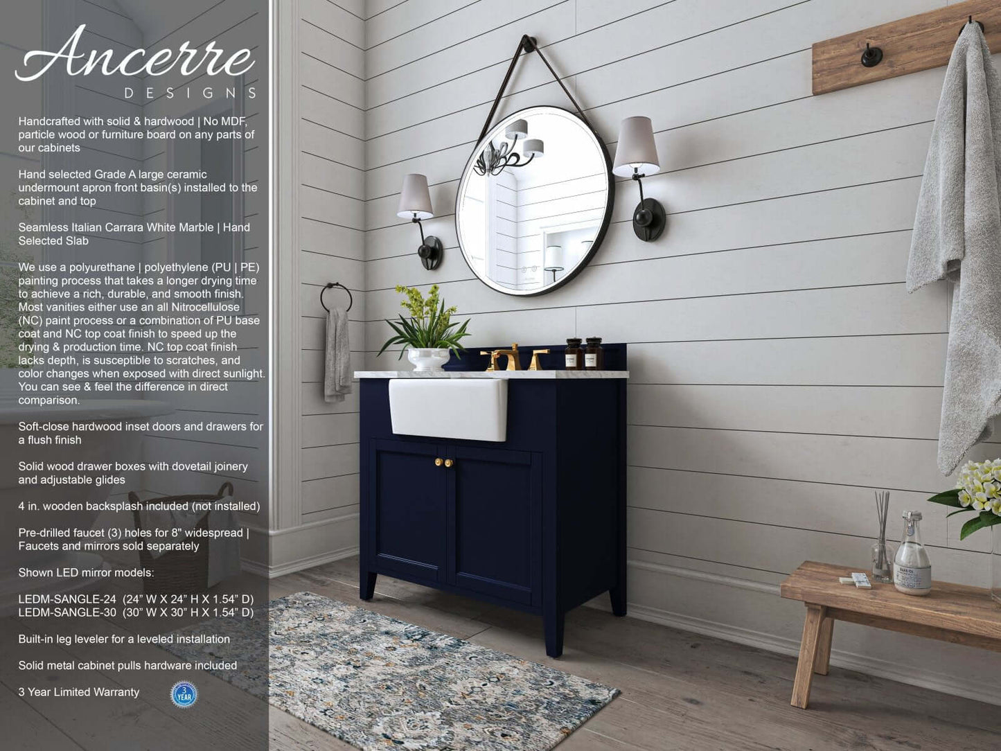 Adeline 36" Bath Vanity Set