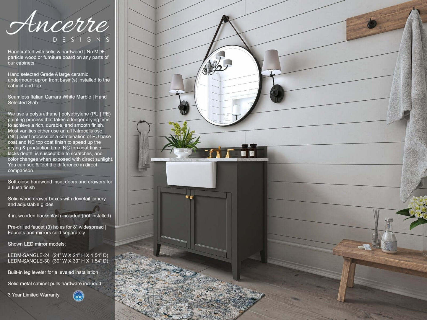 Adeline 36" Bath Vanity Set