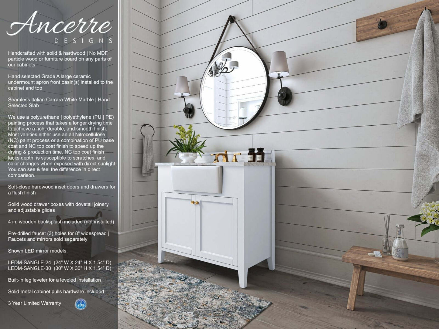 Adeline 36" Bath Vanity Set