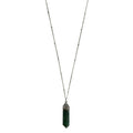Aventurine Crystal Necklace Silver Plated Layering Pendant Prosperity Charm
