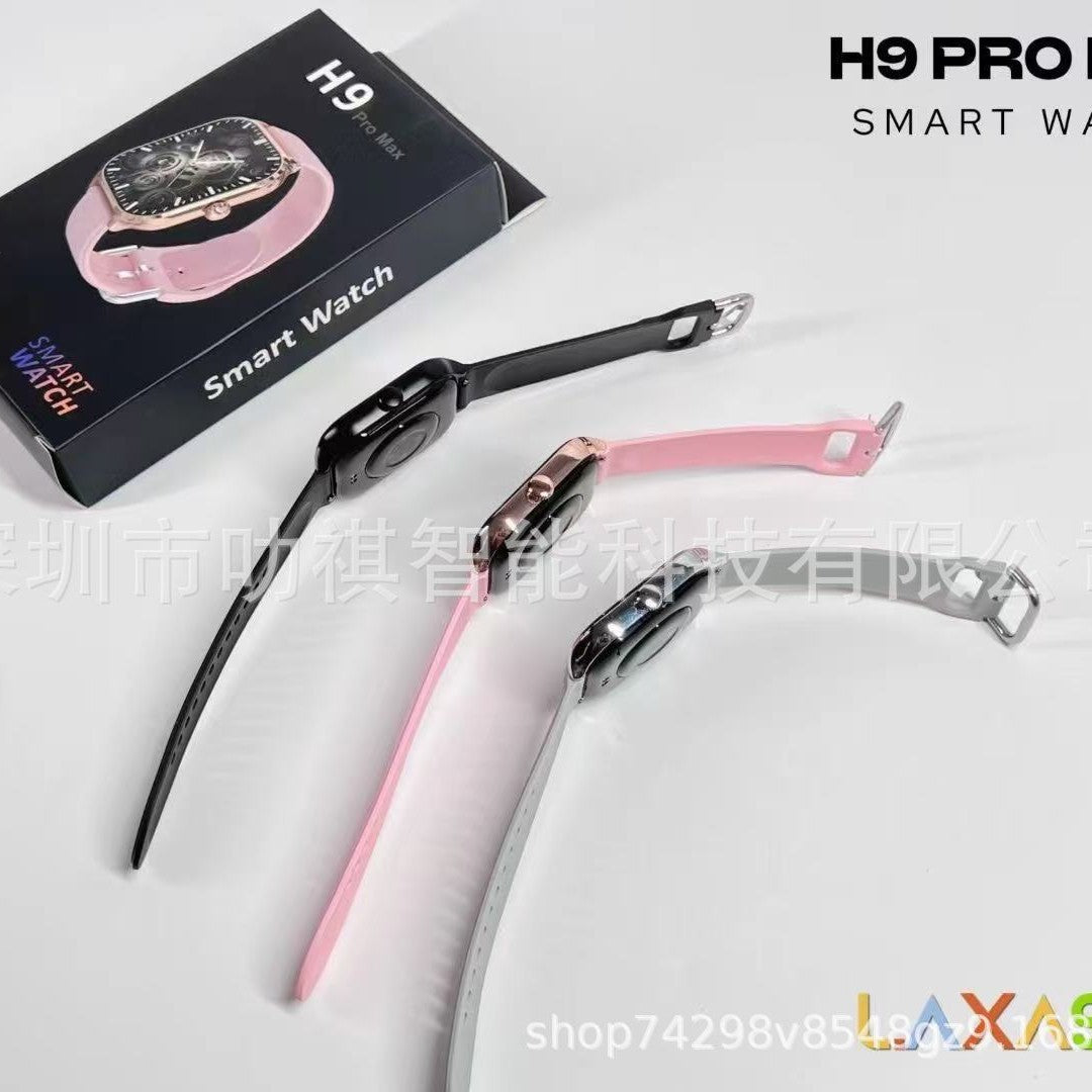 Smart Watch H9 Pro Max Cross-border New Heart Rate Blood Oxygen Blood Pressure Sleep Monitoring Bluetooth Call Multi-function