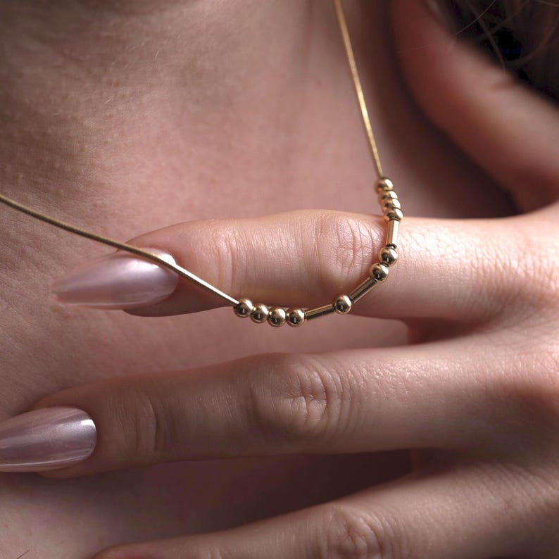 Customized Morse Code Name Necklace