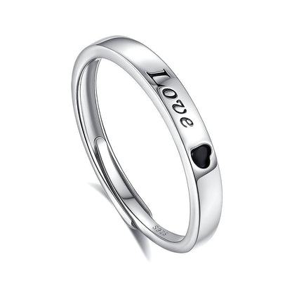 S925 sterling silver LOVE couple ring