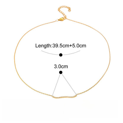 18K gold zircon four-leaf clover necklace
