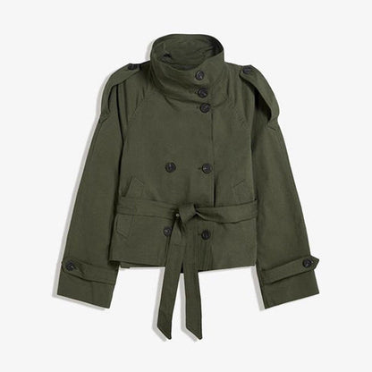 Women’s Lace-Up Waist Trench Coat