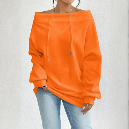 Plus Size Off Shoulder Pullover