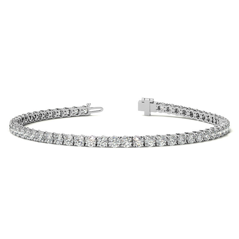 6.00 CTW AGI Certified Lab-Grown Diamond Tennis Bracelet in 14K Yellow or White Gold | G/VS Clarity