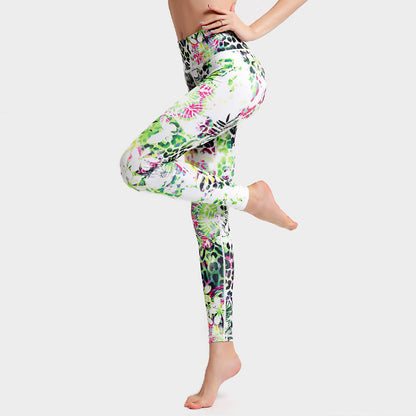 💜 Marble Print High-Waist Yoga Leggings – Sculpted Fit in Bold Purple