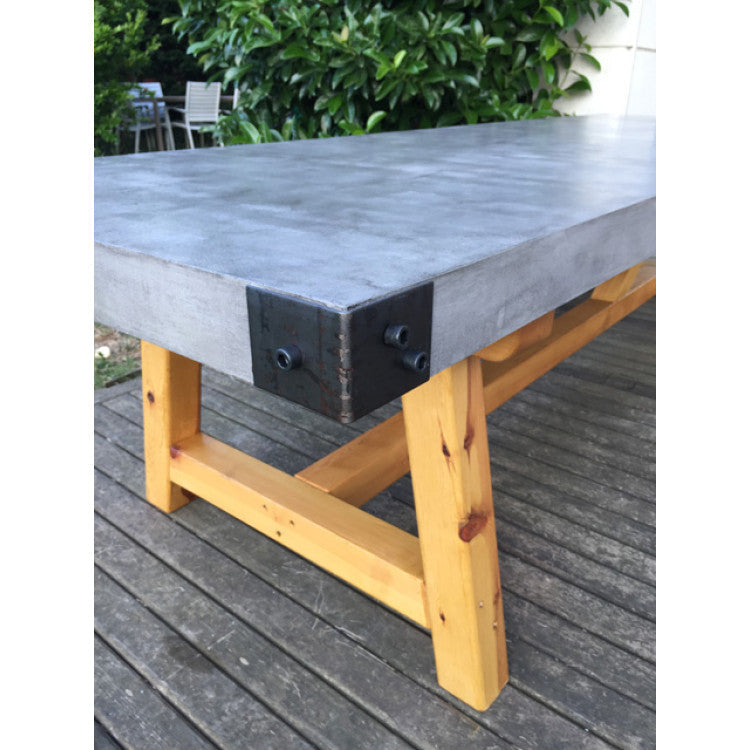 Lightweight Concrete Dining Table 39x86.5 - Barocco Valhalla