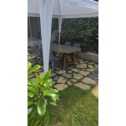 Lightweight Concrete Rectangular Dining Table - Yellow Pine Legs 71x35.5
