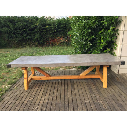 Lightweight Concrete Dining Table Barocco Valhalla - Industrial
