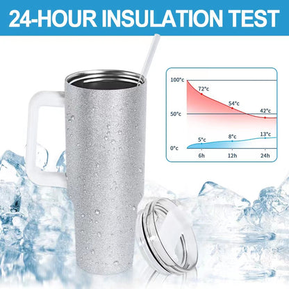 40oz Rough textured Shimmer Glitter Blank Sublimation Tumbler