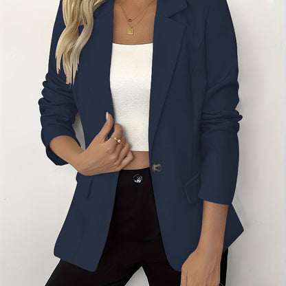 Long-Sleeve Single-Button Jacket – 4 Colors, S–3XL