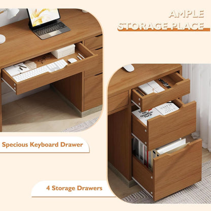 Espresso Forty Eight Inch Desk For Small Home Office