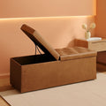 43 Inch Premium Synthetic Leather Ottoman Bench With Lid