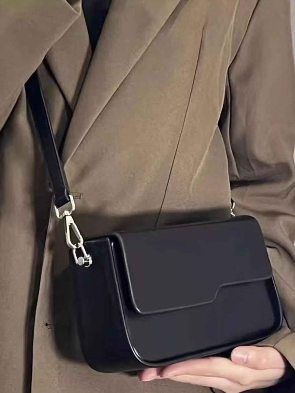Leather Flap Crossbody Bag