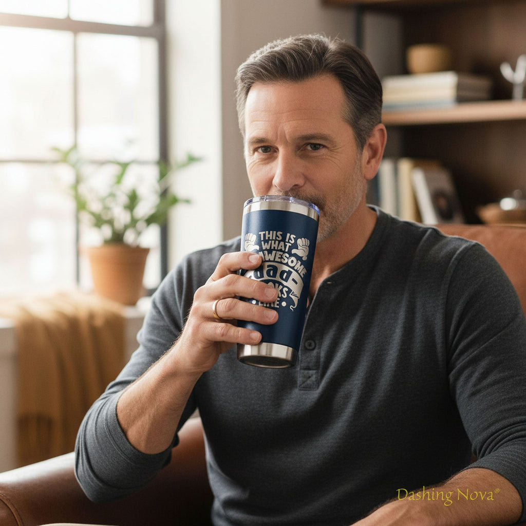 Best Dad Ever Tumbler 20oz Stainless Steel Father's Day Gift