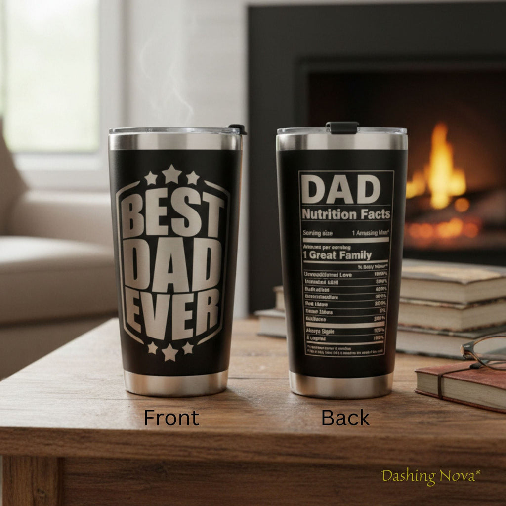 Best Dad Ever Tumbler 20oz Stainless Steel Father's Day Gift