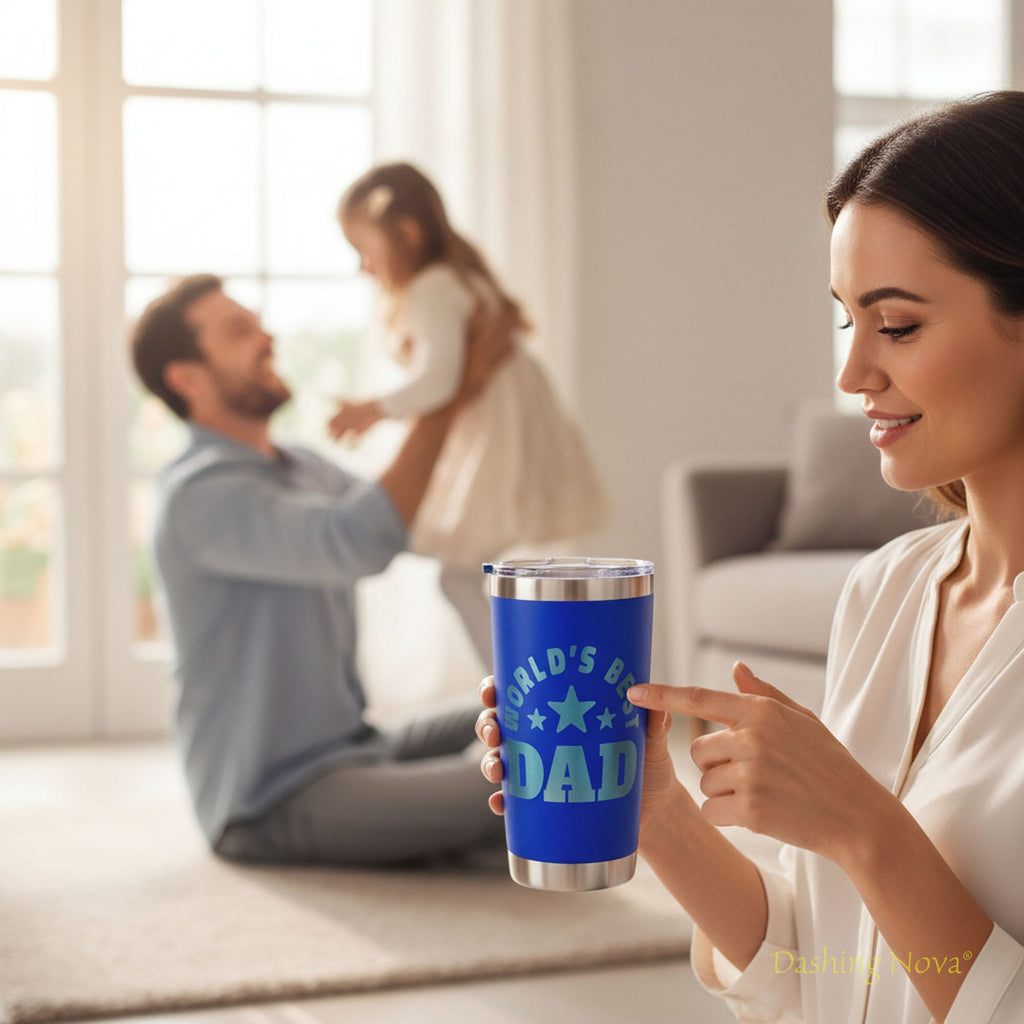Best Dad Ever Tumbler 20oz Stainless Steel Father's Day Gift