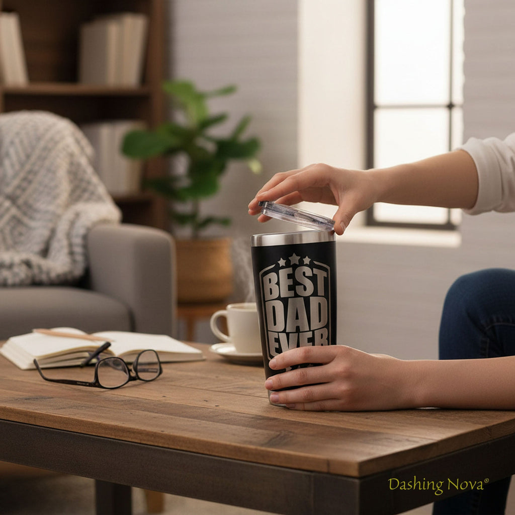 Best Dad Ever Tumbler 20oz Stainless Steel Father's Day Gift