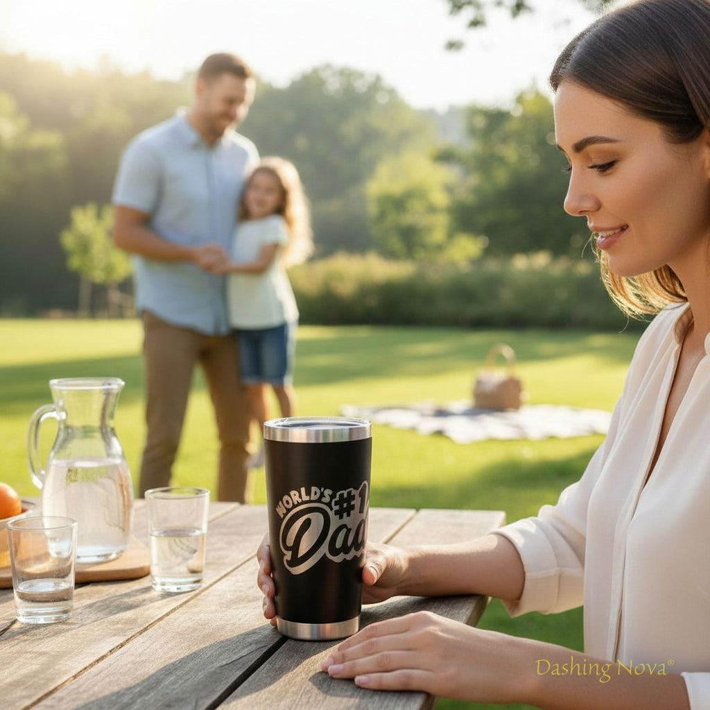 Best Dad Ever Tumbler 20oz Stainless Steel Father's Day Gift