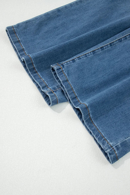 Ashleigh Blue Multi-Button High Waist Wide Leg Jeans